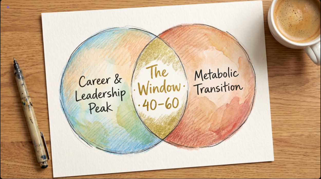 The Window, 40-60: Career and Leadership Peak meets Metabolic Transition